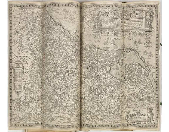 GALLE, Th. -  Composite atlas of the Low Countries with 18 double page maps by or after Hessel Gerriotsz. Theodor Galle, etc.