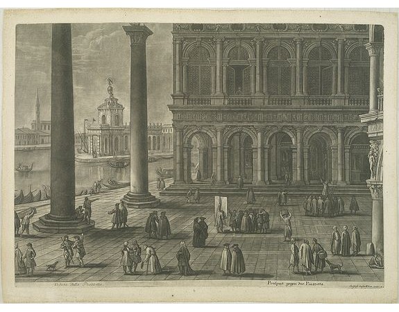 KILIAN, Christoph Gustav. - Veduta della Piazza di S. Marco dall' Orologgio. / Veduta della Piazzetta. / Veduto della Piazza di S. Marco in Venezia. KILIAN, Christoph Gustav. - Veduta della Piazza di S. Marco dall' Orologgio. / Veduta della Piazzetta. / Veduto della Piazza di S. Marco in Venezia.