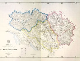 FOURNIER, Louis. -  Nouvelle Carte des départements du Doubs, du Jura, et de la Haute Saône, formant, avant 1790, l'ancienne province de la Franche-Comté.