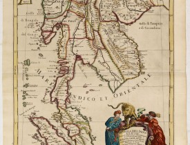 DE ROSSI, G. -  Penisola Dell India di la dal Gange Diusa ne i Regni, che in essasi contengono et accresciuta di varie notizie. Da Giacomo Cantelli da Vignola e conforme le Relationi di alcuni Padri della Compa di Giesu di Monsu Tavernier . . . 1683