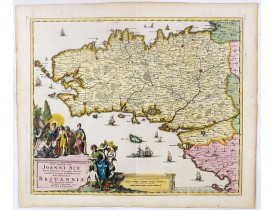 PERSOY, P. -  Nobm° Prudm°qs Vìro Joanni Six ... hanc novissimam Britanniae, olim Armoricae, tabulam summa veneratione d.d.d. Petrus Persoy.