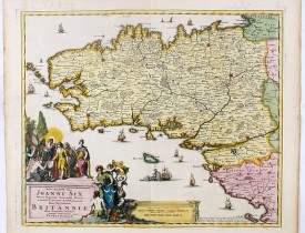 PERSOY, P. -  Nobm° Prudm°qs Vìro Joanni Six ... hanc novissimam Britanniae, olim Armoricae, tabulam summa veneratione d.d.d. Petrus Persoy.