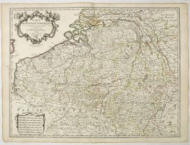 DELISLE, G . -  Carte Des Pays Bas Catholiques Dressée. . .