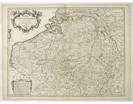 DELISLE, G . - Carte Des Pays Bas Catholiques Dressée. . . DELISLE, G . - Carte Des Pays Bas Catholiques Dressée. . .