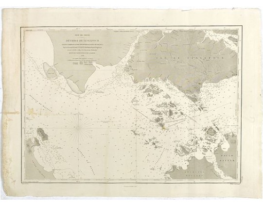 HYDROGRAPHIC OFFICE OF THE ADMIRALTY. -  Mer de Chine - Detroit De Singapour Partie Comprise Entre Singaour et Le Dett. De Malacca d'apres les travaux du Commr. J.W. Reed de la Marine Royale d'Angleterr, executes de 1865 a 1869 et les documents Hollandais