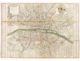 ESNAUTS et RAPILLY. -  Nouveau plan routier de la ville et faubourgs de Paris. 1791