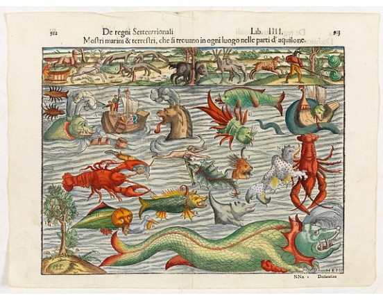 MÜNSTER, S. -  [Sea monsters] De regni Settentrionali Monstri marini & terrestri…