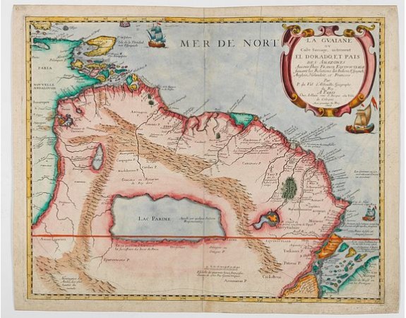 DUVAL, P. /JOLLAIN. -  La Guaiane ou Coste Sauvage, autrement El Dorado, et Pais des Amazones…