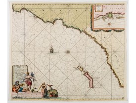 VAN KEULEN, J. -  Nieuwe Pascaert vande Kust van MAROCA en Zanhaga beginnend…