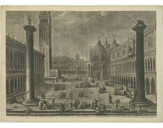 KILIAN, Christoph Gustav. - Veduta della Piazza di S. Marco dall' Orologgio. / Veduta della Piazzetta. / Veduto della Piazza di S. Marco in Venezia. KILIAN, Christoph Gustav. - Veduta della Piazza di S. Marco dall' Orologgio. / Veduta della Piazzetta. / Veduto della Piazza di S. Marco in Venezia.