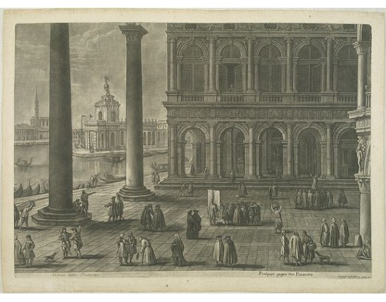 KILIAN, Christoph Gustav. - Veduta della Piazza di S. Marco dall' Orologgio. / Veduta della Piazzetta. / Veduto della Piazza di S. Marco in Venezia. KILIAN, Christoph Gustav. - Veduta della Piazza di S. Marco dall' Orologgio. / Veduta della Piazzetta. / Veduto della Piazza di S. Marco in Venezia.