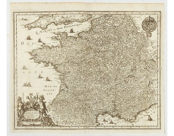 MERIAN, M. - Galliae Nova accurata descriptio Vulgo Royaume de France. MERIAN, M. - Galliae Nova accurata descriptio Vulgo Royaume de France.
