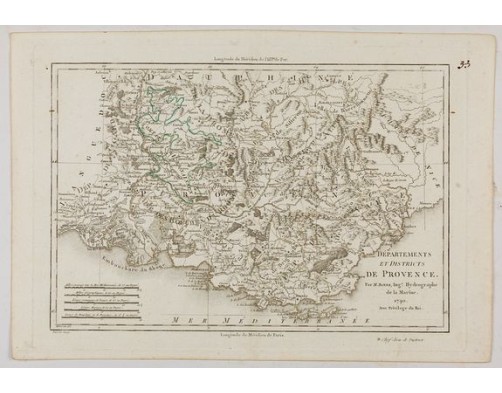 BONNE, R. - Départements et districts de Provence. BONNE, R. - Départements et districts de Provence.