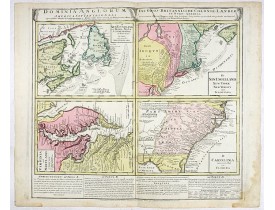 HOMANN, Héritiers. -  Dominia Anglorum in America Septentrionali. HOMANN, Héritiers. -  Dominia Anglorum in America Septentrionali.
