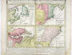 HOMANN, Héritiers. -  Dominia Anglorum in America Septentrionali.