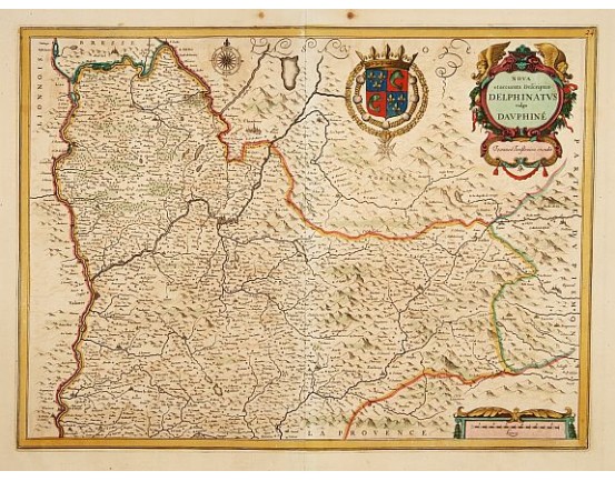 JANSSONIUS, J. - Nova et accurata Descriptio Delphinatus vulgo Dauphine. JANSSONIUS, J. - Nova et accurata Descriptio Delphinatus vulgo Dauphine.