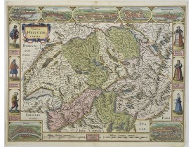 JANSSONIUS, J. -  Nova Helvetiae Tabula. JANSSONIUS, J. -  Nova Helvetiae Tabula.