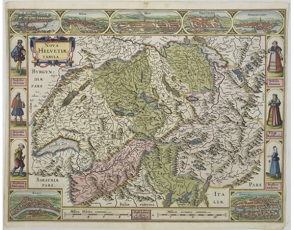 JANSSONIUS, J. -  Nova Helvetiae Tabula.