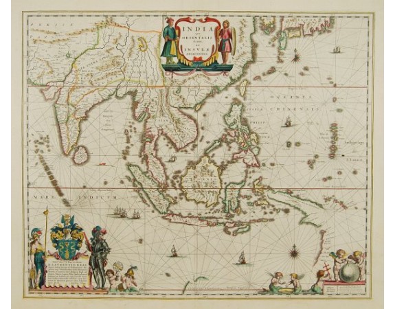 BLAEU, W. - India quae Orientalis. BLAEU, W. - India quae Orientalis.