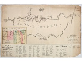 OTTENS, R. / J. -  Nieuwe...kaart van de colonie Berbice.. OTTENS, R. / J. -  Nieuwe...kaart van de colonie Berbice..