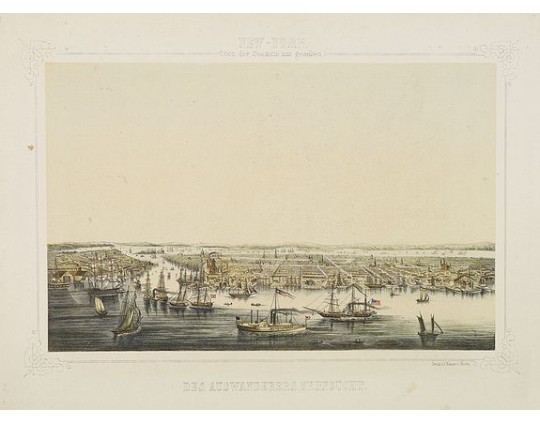 HESSE,J. - New York von der Seeseite aus gesehen. HESSE,J. - New York von der Seeseite aus gesehen.