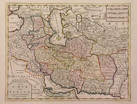 TIRION, I. -  Nieuwe kaart van 't Ryk van Persie.