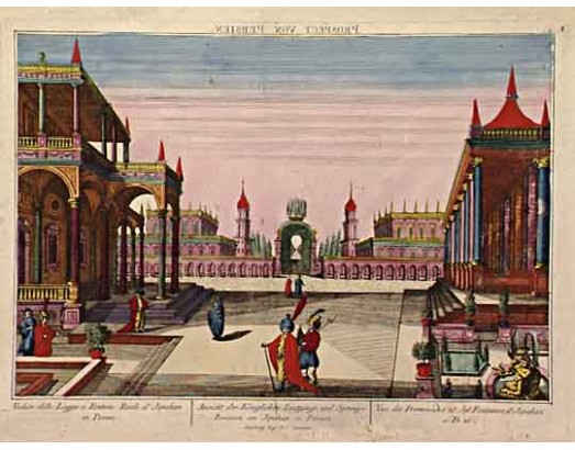 CARMINE, I. - Vue des Promenades et les Fontaines d'Ispahan. CARMINE, I. - Vue des Promenades et les Fontaines d'Ispahan.