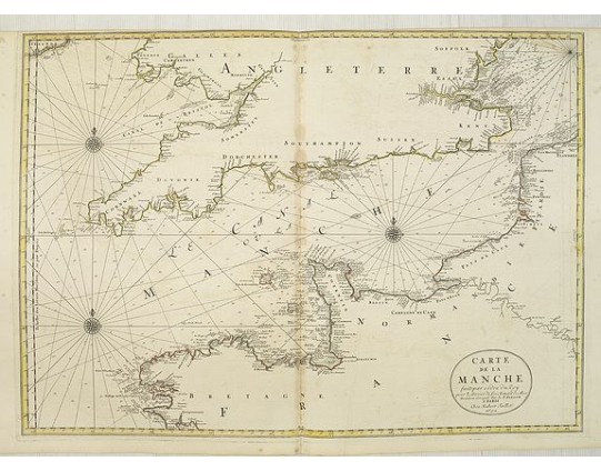 JAILLOT, H. / MORTIER, P. - Carte de la Manche. JAILLOT, H. / MORTIER, P. - Carte de la Manche.