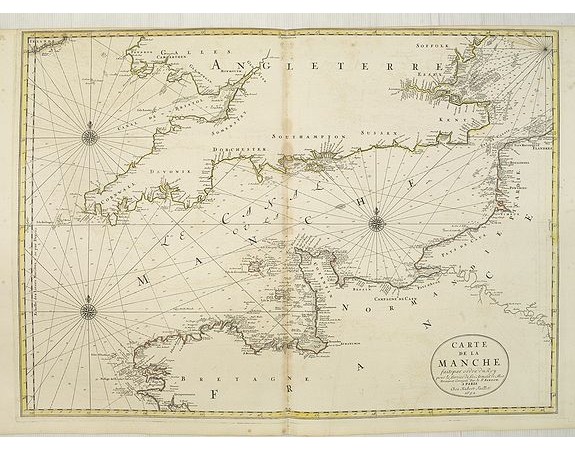 JAILLOT, H. / MORTIER, P. - Carte de la Manche. JAILLOT, H. / MORTIER, P. - Carte de la Manche.
