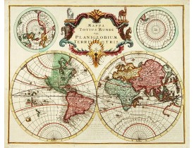 ANONYME. -  Mappa Totius Mundi vel Planiglobium Terrestris.