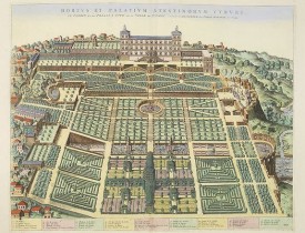 BLAEU, J. / MORTIER, P. -  Hortus et Palatum Atestinorum Tyburi.
