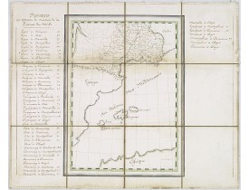 ANONYME -  Manuscript map of the Southern Provinces of France.