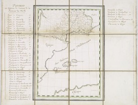 ANONYME -  Manuscript map of the Southern Provinces of France.
