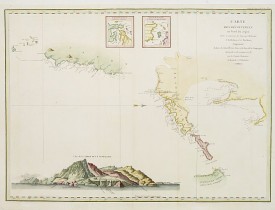 LA PEROUSE, J.F.G. -  Carte des découvertes au Nord du Japon.