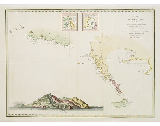 LA PEROUSE, J.F.G. - Carte des découvertes au Nord du Japon. LA PEROUSE, J.F.G. - Carte des découvertes au Nord du Japon.