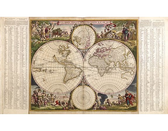 WIT, F. de - Nova Orbis Tabula in Lucem edita A.F.de Wit. WIT, F. de - Nova Orbis Tabula in Lucem edita A.F.de Wit.