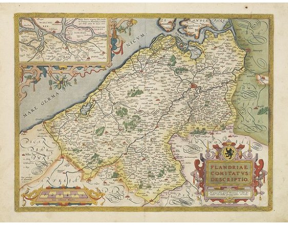ORTELIUS, A. - Flandriae comitatus descriptio. ORTELIUS, A. - Flandriae comitatus descriptio.