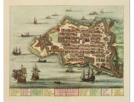 BLAEU, J. / MORTIER, P. -  Valletta ou Valete ville Forte, de l'Isle de Malta.