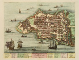 BLAEU, J. / MORTIER, P. -  Valletta ou Valete ville Forte, de l'Isle de Malta.