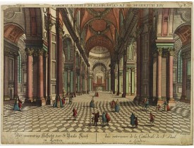 ACADEMIE IMPERIALE -  Vue interiere de la Cathedrale de St.Paul a Londres. ACADEMIE IMPERIALE -  Vue interiere de la Cathedrale de St.Paul a Londres.