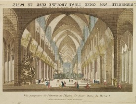 MONDHARE -  Vue perspective de l'Interieur de l'Eglise de Notre Dame. . .