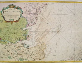 BRUN,G. - Carte des entries de la Tamise..