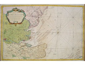 BRUN,G. - Carte des entries de la Tamise.. BRUN,G. - Carte des entries de la Tamise..