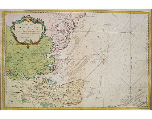 BRUN,G. - Carte des entries de la Tamise..