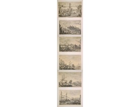 BELLA, S. D. -  Vues du port de Livourne. (set of 6 prints). BELLA, S. D. -  Vues du port de Livourne. (set of 6 prints).