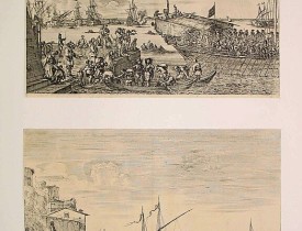 BELLA, S. D. -  Vues du port de Livourne. (set of 6 prints).