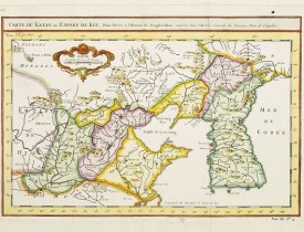 BELLIN, J.N. -  Carte du Katay ou Empitre de Kin, pour servir de l'Histoire de Jenghiz Khan. Raportée dans histoire Generale des Voyages Tirée de l'Anglois.