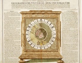 HOMANN, J.- B. -  Geographische Universal-Zeig und Slag-Uhr.