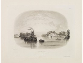 BODMER, C. -  Cave in Rock- view on the Ohio. BODMER, C. -  Cave in Rock- view on the Ohio.