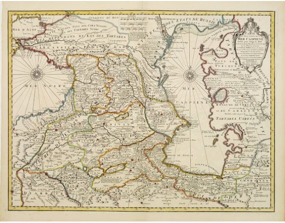 COVENS, J. / MORTIER, C. -  Carte des Pays voisins de la Mer Caspiene..
